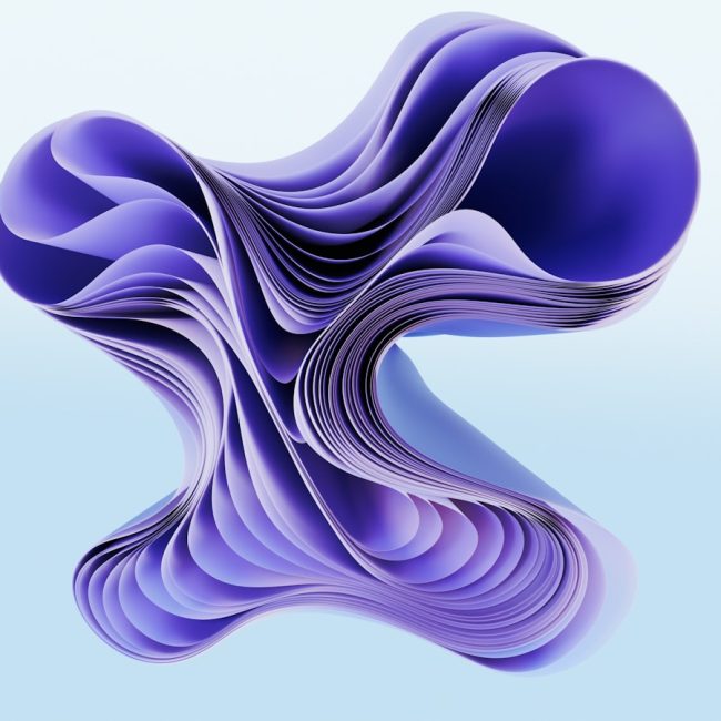 A blue and purple abstract design on a blue background